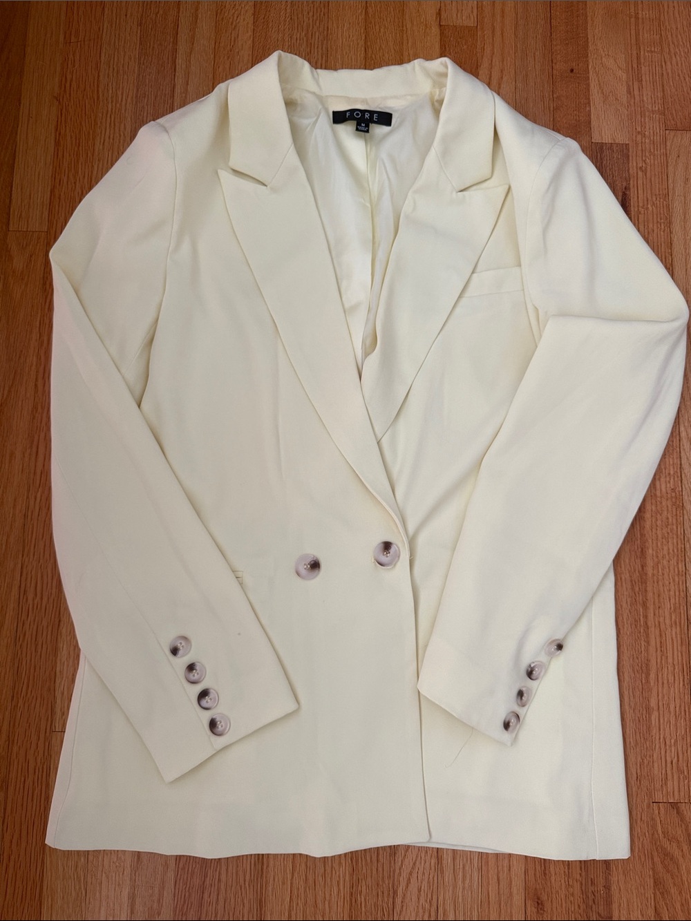 Butter Yellow Double-Breasted Blazer Jacket